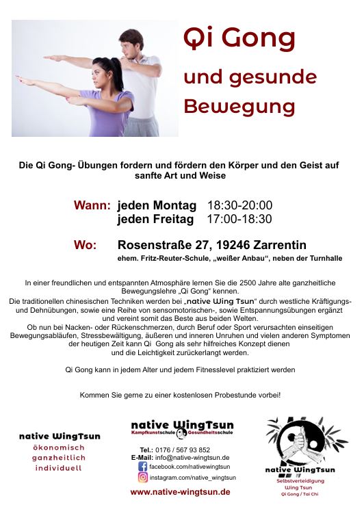 Qi Gong und gesunde Bewegung, Mo & Fr